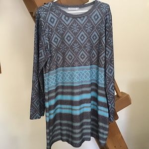 Misslook size 3XL Turquoise and Grey Dress